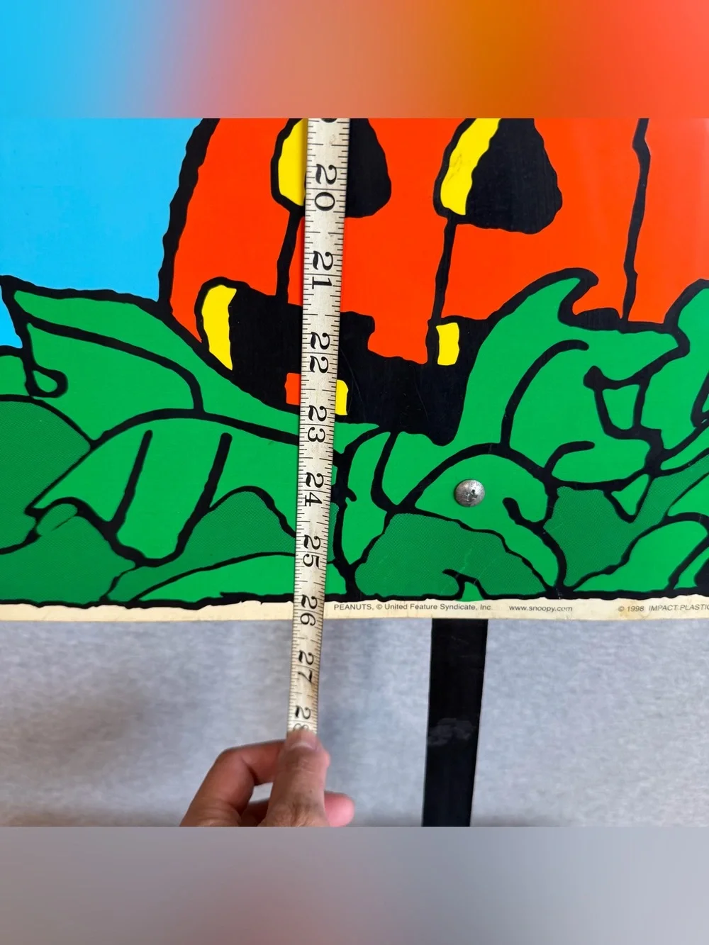 Vtg 1998 Halloween Charlie Brown Pumpkin Outdoor Yard Sign Decor Art Prop